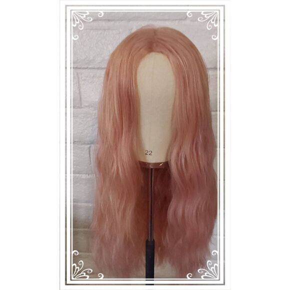 So Pretty~28" Wavy "Strawberry Shortcake" Multi-Fiber Blend Long Wig - Picture 1 of 7